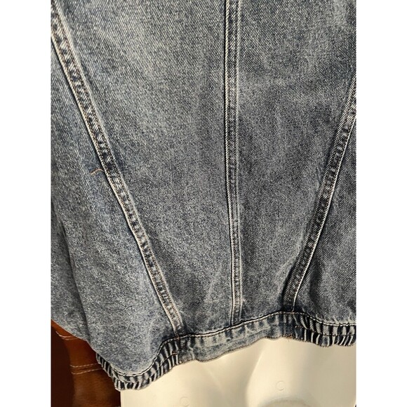 Habitual Oversized Denim Jacket Crop Short Sleeve Jacket Nordstroms SZ S - Picture 14 of 16